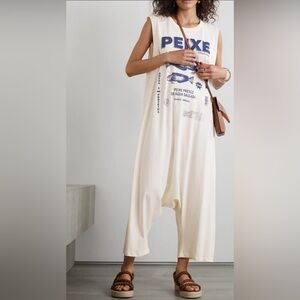 Farm Rio cotton jumpsuit romper Peixe